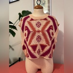 Free People Printed Sweater Vest
